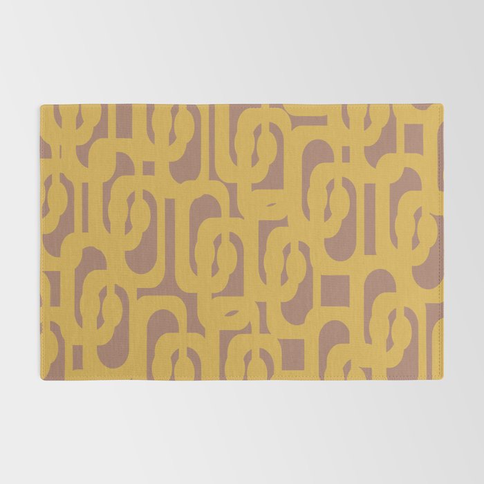 Midcentury Modern Loops Pattern 7 Inspired by PANTONE 17 1230 Color of the Year Mocha Mousse Rug Gallery Image 2