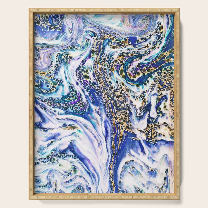 Blue Acid #society6 #buyart #decor Serving Tray Gallery Image 1