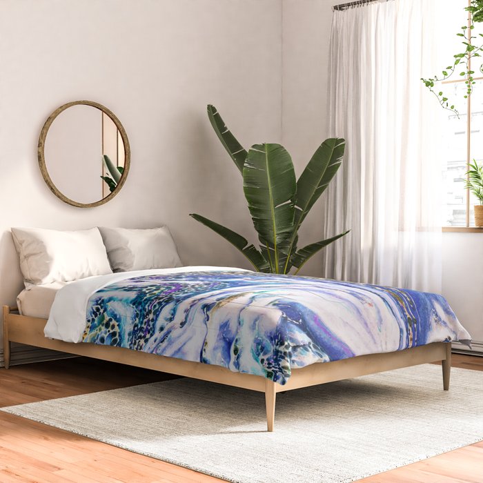 Blue Acid #society6 #buyart #decor Comforter Gallery Image 2