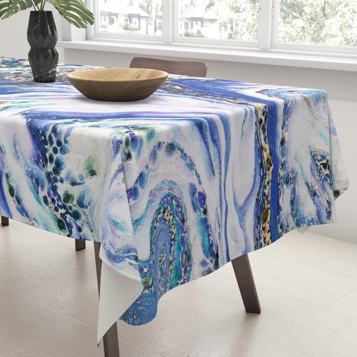 Blue Acid #society6 #buyart #decor Tablecloth Gallery Image 3