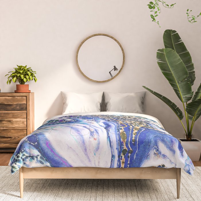 Blue Acid #society6 #buyart #decor Comforter Gallery Image 3