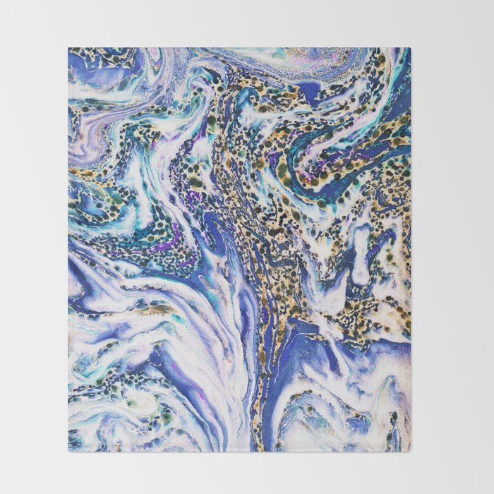 Blue Acid #society6 #buyart #decor Throw Blanket Gallery Image 2