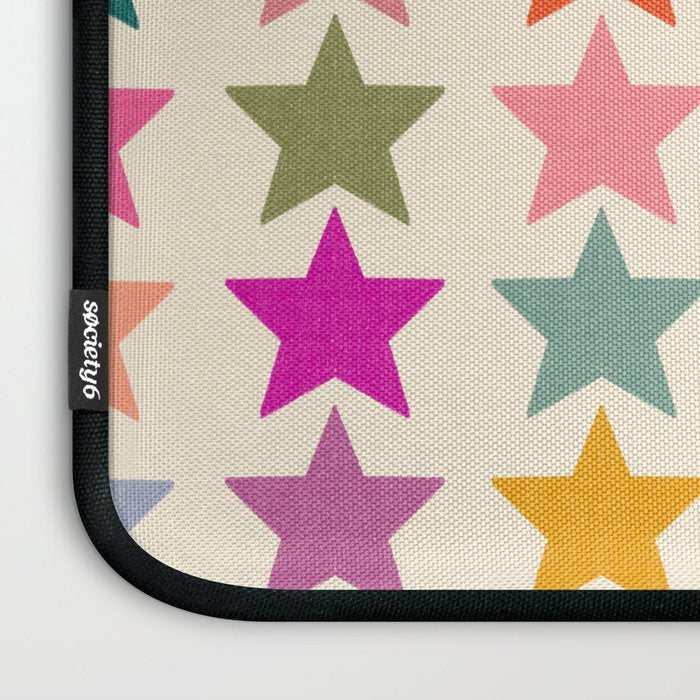 Retro Colorful Stars Laptop Sleeve Gallery Image 3