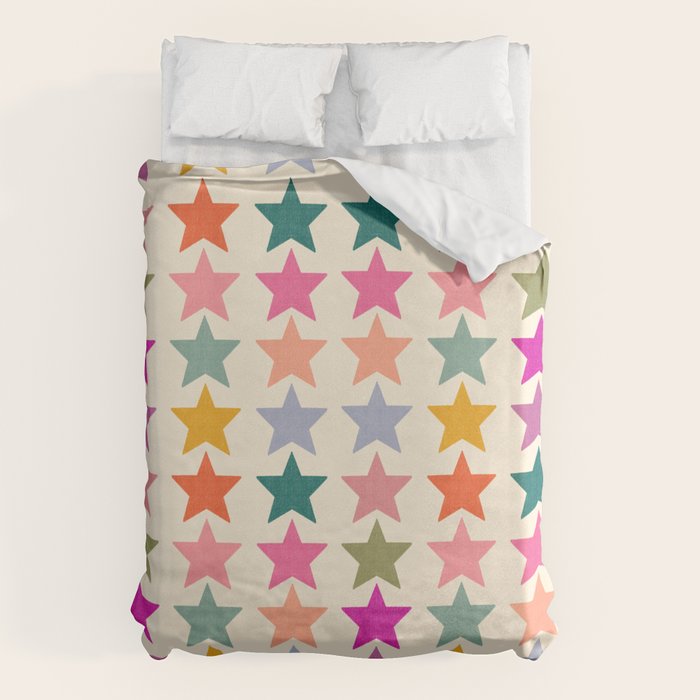 Retro Colorful Stars Duvet Cover Gallery Image 6