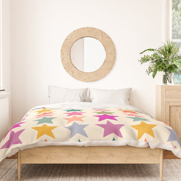 Retro Colorful Stars Duvet Cover Gallery Image 3