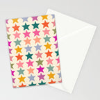 Retro Colorful Stars Stationery Card Gallery Image 2