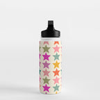 Retro Colorful Stars Water Bottle Gallery Image 3