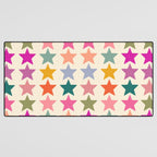 Retro Colorful Stars Desk Mat Gallery Image 3