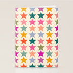Retro Colorful Stars Stationery Card Gallery Image 2