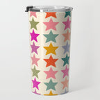 Retro Colorful Stars Travel Mug Gallery Image 3