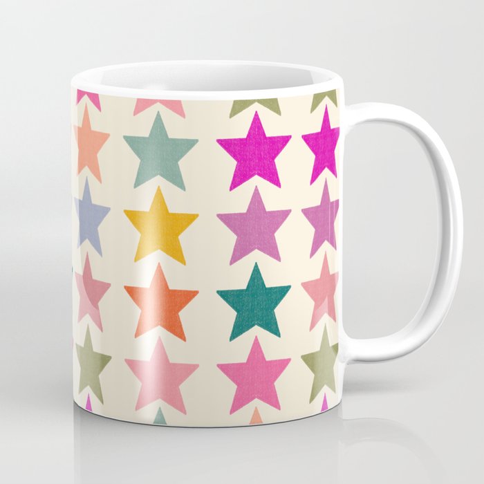 Retro Colorful Stars Coffee Mug Gallery Image 1