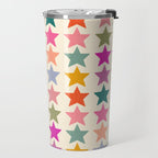 Retro Colorful Stars Travel Mug Gallery Image 2