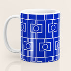 Bold Blue Geometric Mid Century Modern Rektangel Pattern Coffee Mug Gallery Image 3