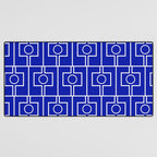 Bold Blue Geometric Mid Century Modern Rektangel Pattern Desk Mat Gallery Image 3