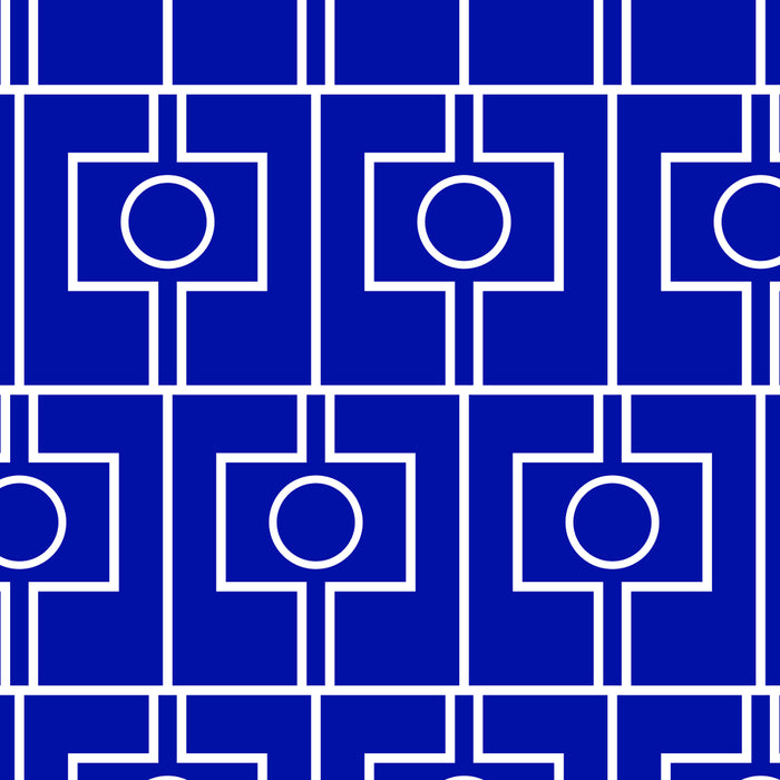 Bold Blue Geometric Mid Century Modern Rektangel Pattern Coffee Mug Gallery Image 2