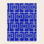 Bold Blue Geometric Mid Century Modern Rektangel Pattern Notebook Gallery Image 4