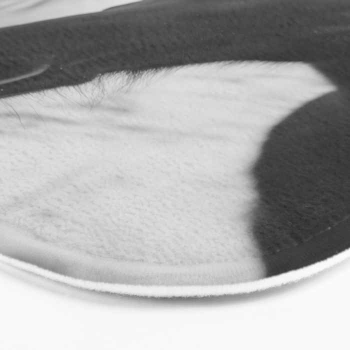 Horses in the Snow - Black and White Winter Photography Print Bath Mat Gallery Image 3