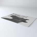 Horses in the Snow - Black and White Winter Photography Print Rug Gallery Image 3