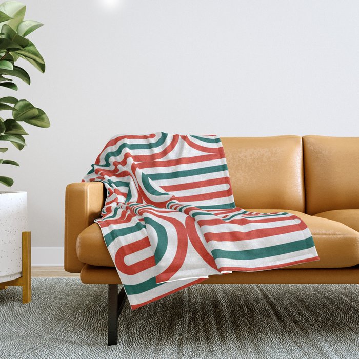 Retro Holiday 01B Throw Blanket Gallery Image 1