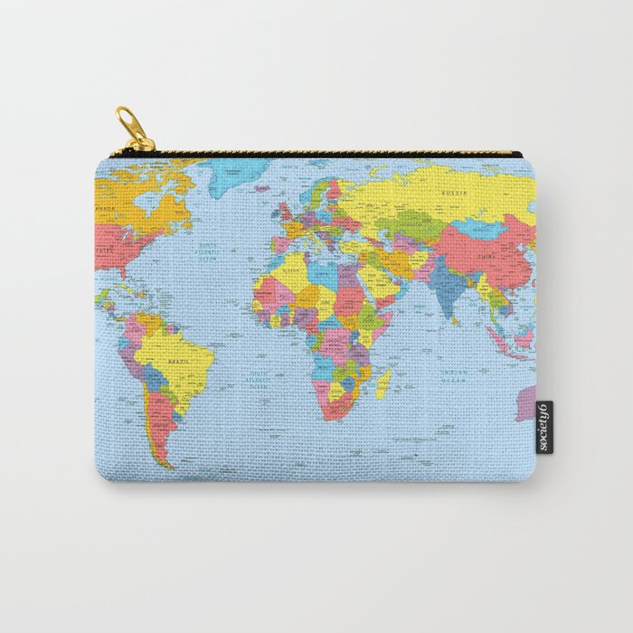 world map - academic Carry All Pouch Gallery Image 1