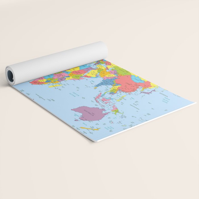 world map - academic Yoga Mat Gallery Image 2