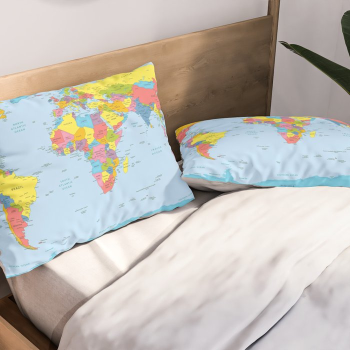 world map - academic Pillow Sham Gallery Image 2
