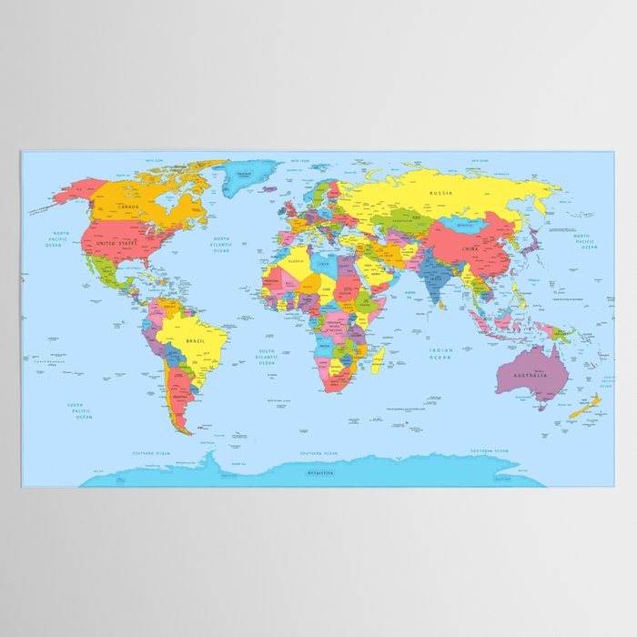world map - academic Tablecloth Gallery Image 2