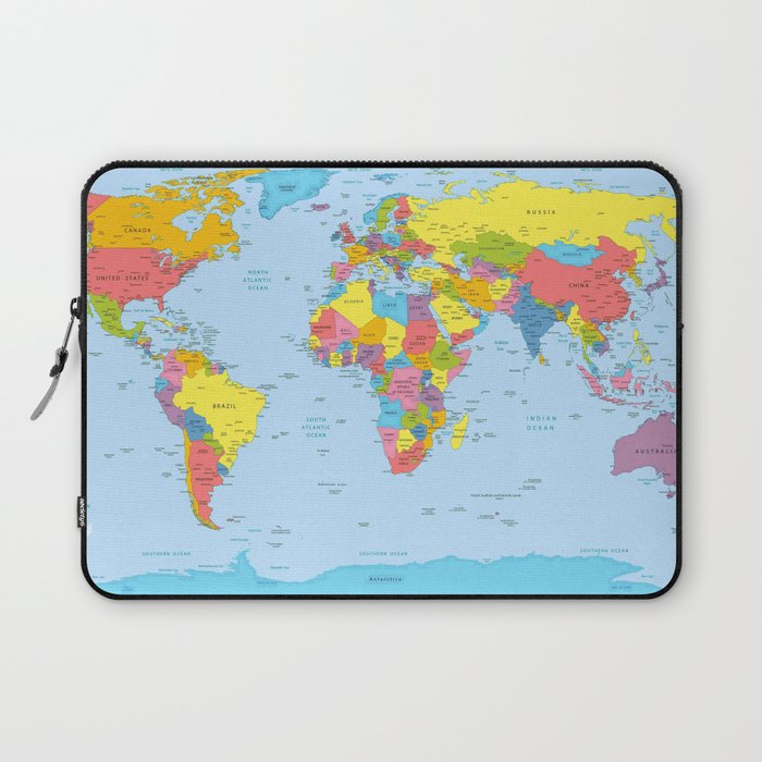 world map - academic Laptop Sleeve Gallery Image 1