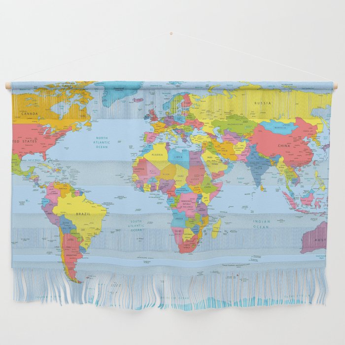 world map - academic Wall Hanging Gallery Image 1