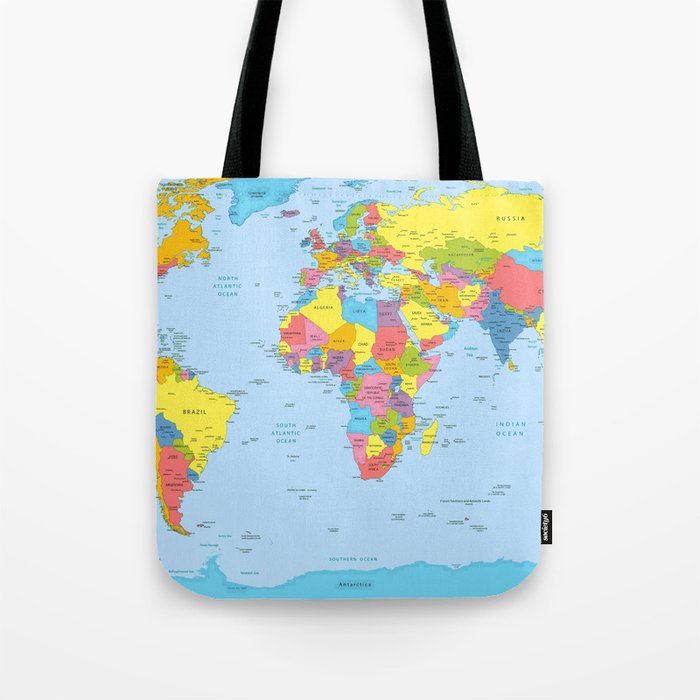world map - academic Tote Bag Gallery Image 1