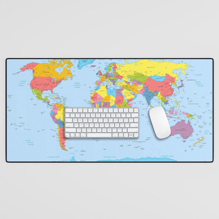 world map - academic Desk Mat Gallery Image 1