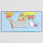 world map - academic Desk Mat Gallery Image 1