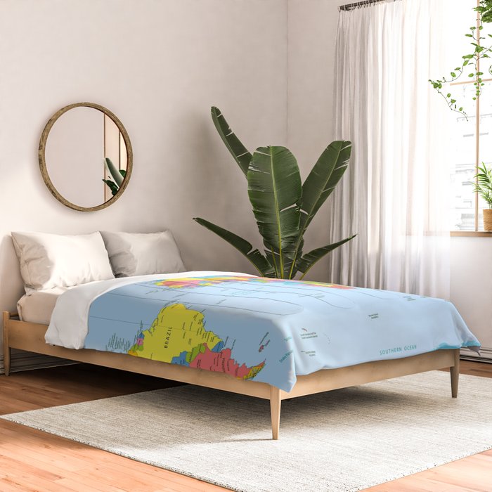 world map - academic Comforter Gallery Image 2
