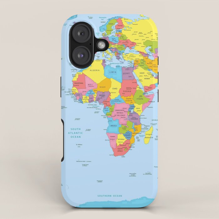 world map - academic iPhone Case Gallery Image 1