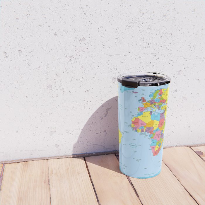 world map - academic Travel Mug Gallery Image 4