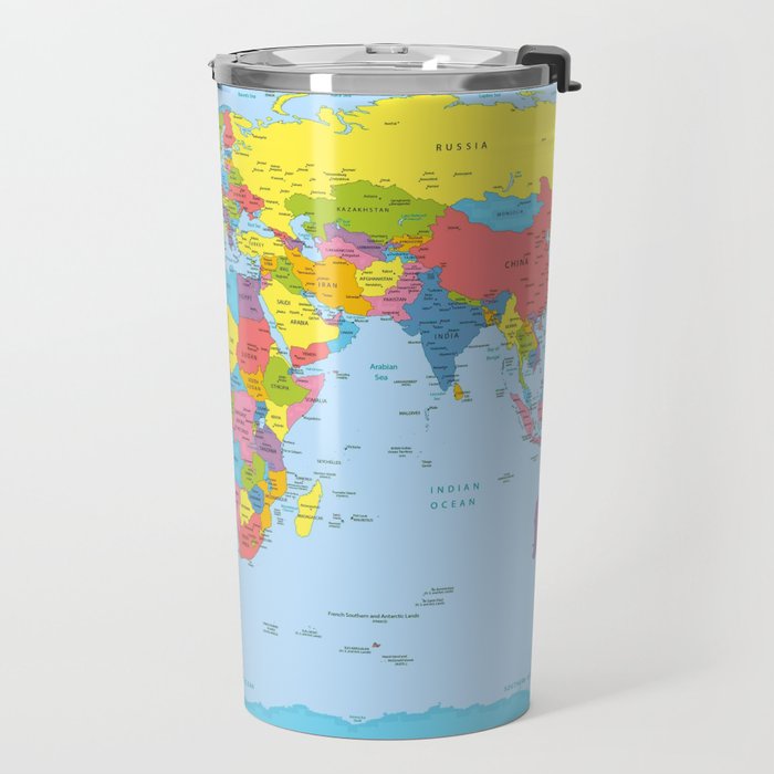world map - academic Travel Mug Gallery Image 2