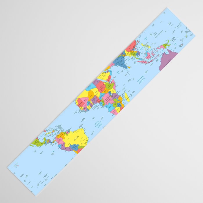 world map - academic Table Runner Gallery Image 3