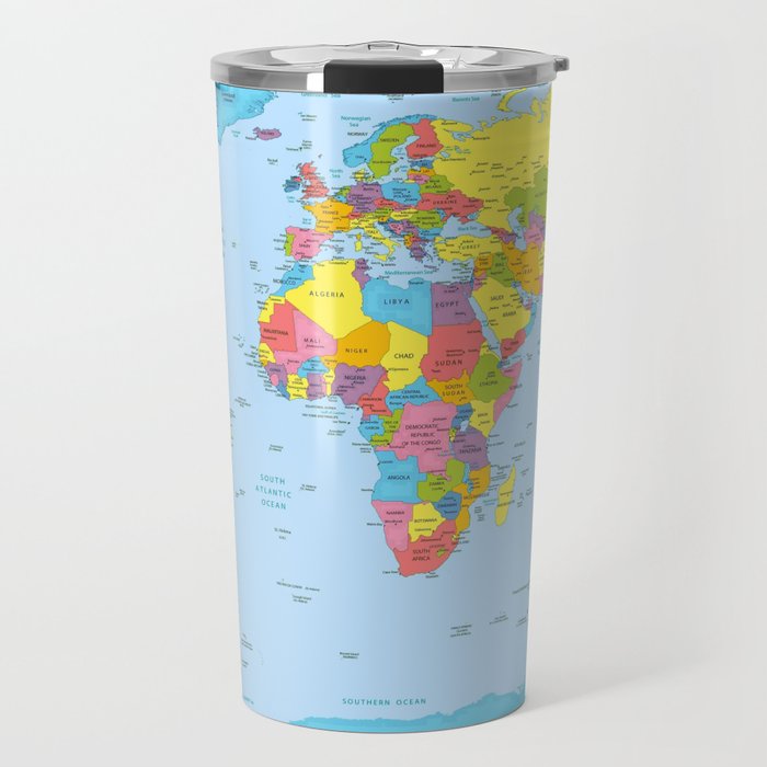 world map - academic Travel Mug Gallery Image 1