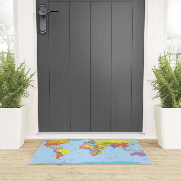 world map - academic Welcome Mat Gallery Image 3