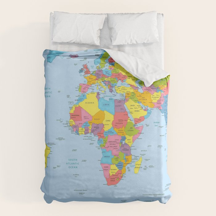 world map - academic Duvet Cover Gallery Image 6
