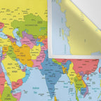 world map - academic Wall Tapestry Gallery Image 3