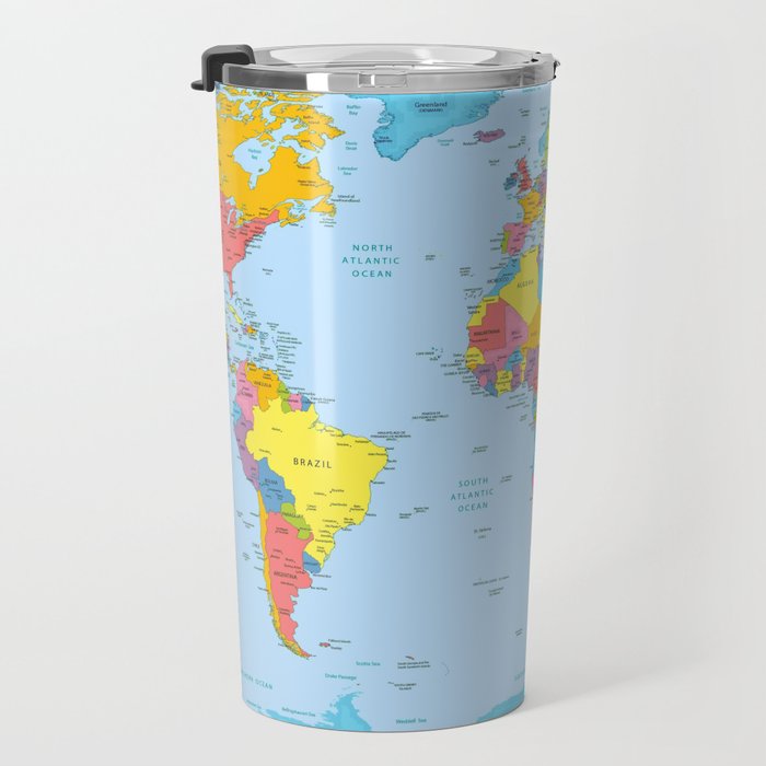 world map - academic Travel Mug Gallery Image 3