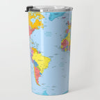 world map - academic Travel Mug Gallery Image 3
