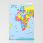 world map - academic Stationery Card Gallery Image 2