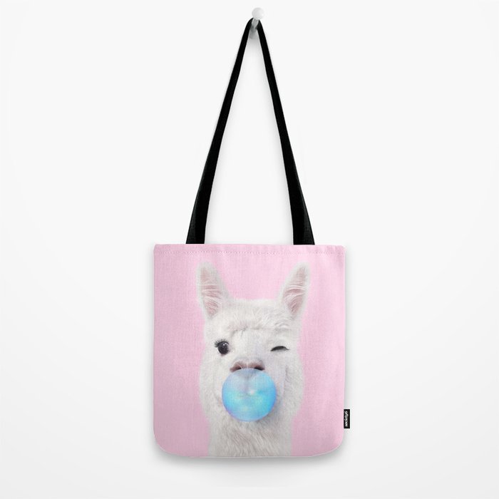 BUBBLEGUM LLAMA Tote Bag Gallery Image 2