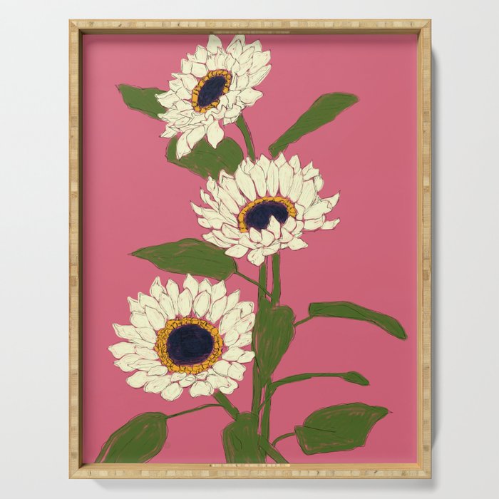 Sunflower Pink Sami Serving Tray Gallery Image 1