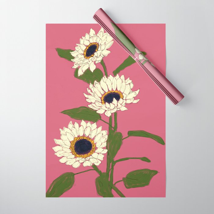 Sunflower Pink Sami Wrapping Paper Gallery Image 1