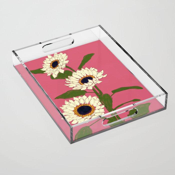 Sunflower Pink Sami Acrylic Tray Gallery Image 1