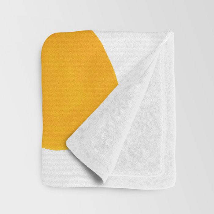 Mid Century Modern Colorful Minimal Pop Art Yellow Orange Ombre Rainbow Gradient Pebble Ovals Throw Blanket Gallery Image 3