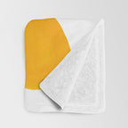Mid Century Modern Colorful Minimal Pop Art Yellow Orange Ombre Rainbow Gradient Pebble Ovals Throw Blanket Gallery Image 3